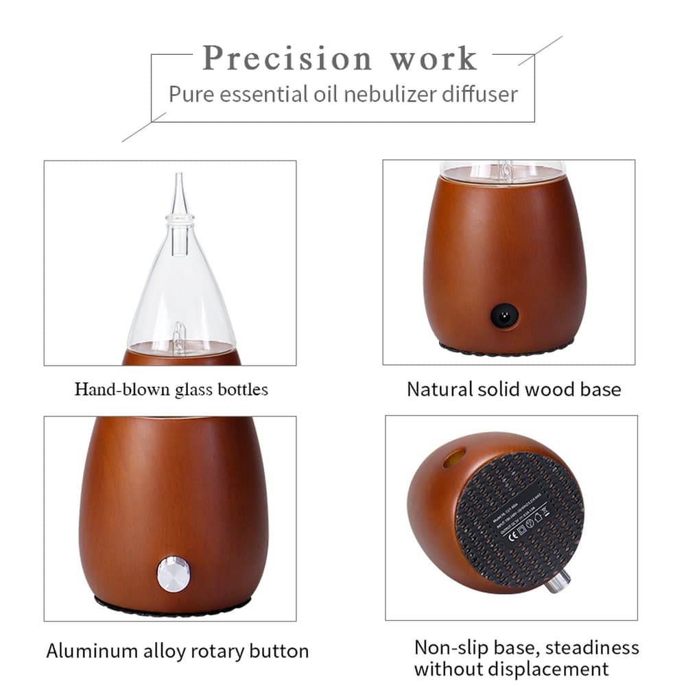 wood glass essential oil diffuser 